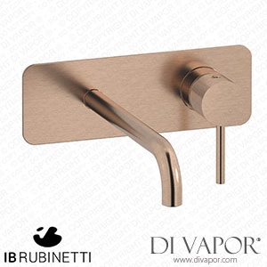 IB Rubinetti EID207SR Industria Wall Mounted Washbasin Mixer with Long Spout Complete with Drain Spare Parts