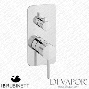 IB Rubinetti EID310CC Industria Exposed Parts for Manual Wall Mixer with Two Ways Diverter Spare Parts