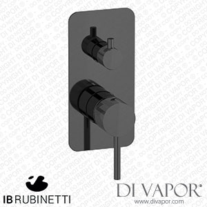 IB Rubinetti EID310CF Industria Exposed Parts for Manual Wall Mixer with Two Ways Diverter Spare Parts