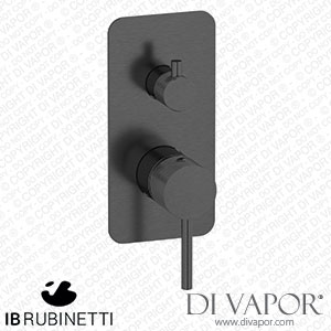 IB Rubinetti EID310CS Industria Exposed Parts for Manual Wall Mixer with Two Ways Diverter Spare Parts