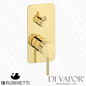 IB Rubinetti EID310II Industria Exposed Parts for Manual Wall Mixer with Two Ways Diverter Spare Parts