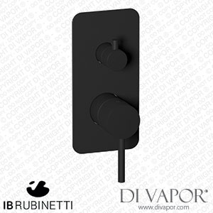 IB Rubinetti EID310NP Industria Exposed Parts for Manual Wall Mixer with Two Ways Diverter Spare Parts