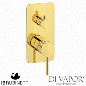 IB Rubinetti EID310OO Industria Exposed Parts for Manual Wall Mixer with Two Ways Diverter Spare Parts