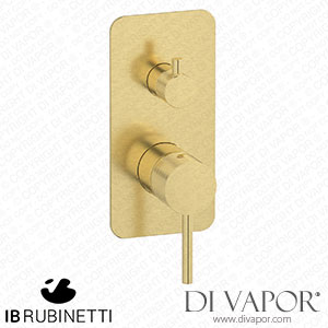 IB Rubinetti EID312IS Industria Exposed Parts for Manual Wall Mixer with Three Ways Diverter Spare Parts
