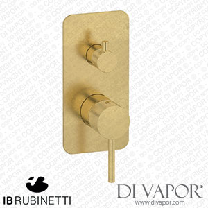 IB Rubinetti EID312ON Industria Exposed Parts for Manual Wall Mixer with Three Ways Diverter Spare Parts