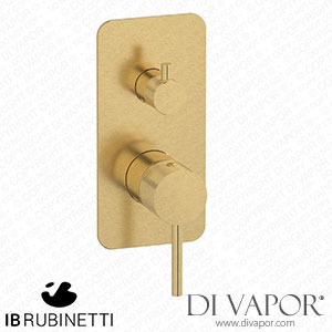 IB Rubinetti EID312OS Industria Exposed Parts for Manual Wall Mixer with Three Ways Diverter Spare Parts