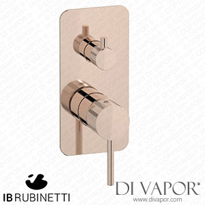 IB Rubinetti EID312RS Industria Exposed Parts for Manual Wall Mixer with Three Ways Diverter Spare Parts