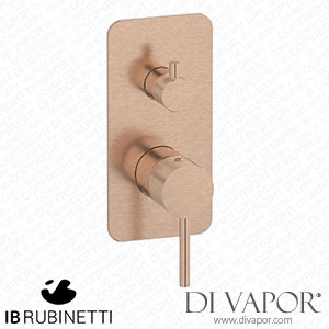 IB Rubinetti EID312SR Industria Exposed Parts for Manual Wall Mixer with Three Ways Diverter Spare Parts