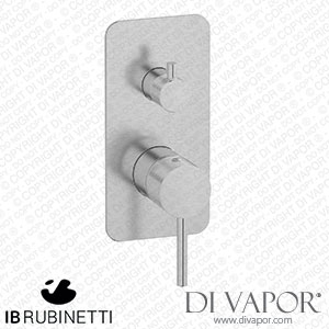 IB Rubinetti EID312SS Industria Exposed Parts for Manual Wall Mixer with Three Ways Diverter Spare Parts