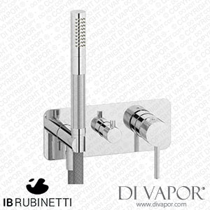 IB Rubinetti EID313CC Industria Exposed Parts for Manual Wall Mixer with Two Ways Diverter and Shower Kit Spare Parts