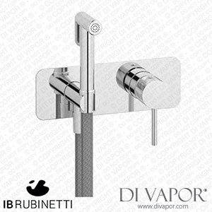 IB Rubinetti EID706CC Industria Exposed Parts for Bidet Spray Complete with Mixer Spare Parts