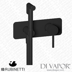 IB Rubinetti EID706NP Industria Exposed Parts for Bidet Spray Complete with Mixer Spare Parts