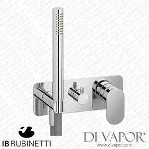 IB Rubinetti EK2313CC K2 Exposed Parts for Manual Wall Mixer with Two Ways Diverter and Shower Kit Spare Parts
