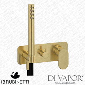 IB Rubinetti EK2313IS K2 Exposed Parts for Manual Wall Mixer with Two Ways Diverter and Shower Kit Spare Parts