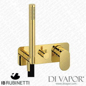 IB Rubinetti EK2313OO K2 Exposed Parts for Manual Wall Mixer with Two Ways Diverter and Shower Kit Spare Parts