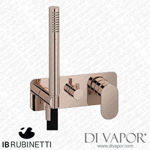 IB Rubinetti EK2313RS K2 Exposed Parts for Manual Wall Mixer with Two Ways Diverter and Shower Kit Spare Parts