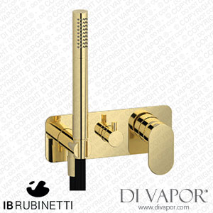 IB Rubinetti EK2314II K2 Exposed Parts for Manual Wall Mixer with Three Ways Diverter and Shower Kit Spare Parts