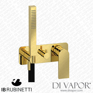 IB Rubinetti EK3313OO K3 Exposed Parts for Manual Wall Mixer with Two Ways Diverter and Shower Kit Spare Parts