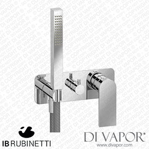 IB Rubinetti EK3314CC K3 Exposed Parts for Manual Wall Mixer with 3 Ways Diverter and Shower Kit Spare Parts