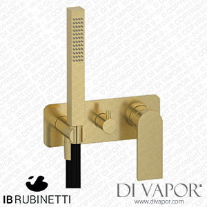 IB Rubinetti EK3314IS K3 Exposed Parts for Manual Wall Mixer with 3 Ways Diverter and Shower Kit Spare Parts