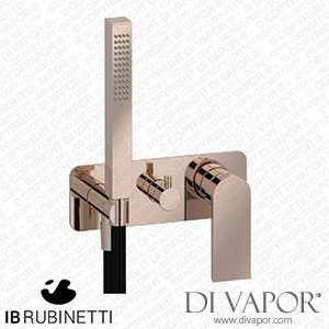 IB Rubinetti EK3314RS K3 Exposed Parts for Manual Wall Mixer with 3 Ways Diverter and Shower Kit Spare Parts