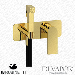 IB Rubinetti EKS706CC Kusasi + Kusasi Short Exposed Parts for Bidet Spray Complete with Mixer Spare Parts