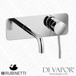 IB Rubinetti EKU206CC Kusasi + Kusasi Short Wall Mounted Washbasin Mixer Complete with Drain Spare Parts