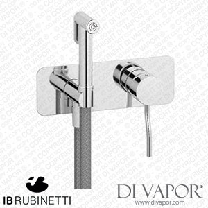 IB Rubinetti EKU706CC Kusasi + Kusasi Short Exposed Parts for Bidet Spray Complete with Mixer Spare Parts
