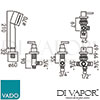 VADO ELA 135NS 34 CP Mixer Spare Parts Diagram