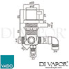 VADO ELE DiverterD CP Spare Parts Diagram