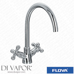Flova ELKITCH Traditional Cross Handle Swivel Spout Kitchen Mixer Spare Parts
