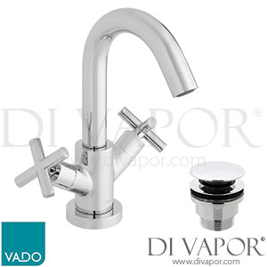 Vado ELW-100F/CC-C/P Elements Mono Basin Mixer + Universal Waste Spare Parts