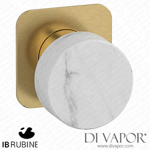 IB Rubinetti EMR300OS_1 Marmo + Marmo L Exposed Parts for Manual Wall Mixer - White Marble Spare Parts