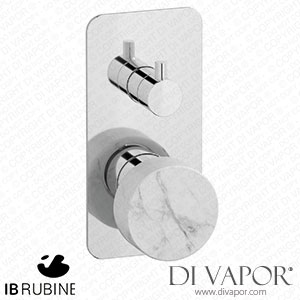 IB Rubinetti EMR310CC_1 Marmo + Marmo L Exposed Parts for Manual Wall Mixer with Two Ways Diverter - White Marble Spare Parts
