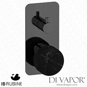 IB Rubinetti EMR310CF_2 Marmo + Marmo L Exposed Parts for Manual Wall Mixer with Two Ways Diverter - Black Marble Spare Parts