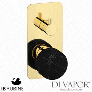 IB Rubinetti EMR310II_2 Marmo + Marmo L Exposed Parts for Manual Wall Mixer with Two Ways Diverter - Black Marble Spare Parts