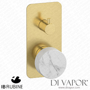 IB Rubinetti EMR310IS_1 Marmo + Marmo L Exposed Parts for Manual Wall Mixer with Two Ways Diverter - White Marble Spare Parts