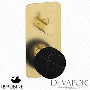 IB Rubinetti EMR310IS_2 Marmo + Marmo L Exposed Parts for Manual Wall Mixer with Two Ways Diverter - Black Marble Spare Parts
