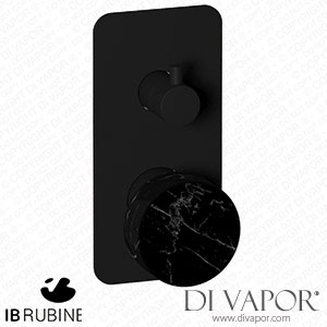IB Rubinetti EMR310NP_2 Marmo + Marmo L Exposed Parts for Manual Wall Mixer with Two Ways Diverter - Black Marble Spare Parts