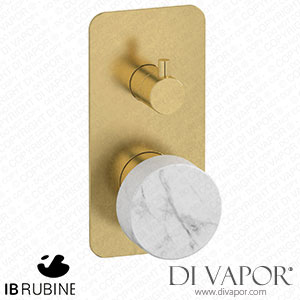 IB Rubinetti EMR310ON_1 Marmo + Marmo L Exposed Parts for Manual Wall Mixer with Two Ways Diverter - White Marble Spare Parts