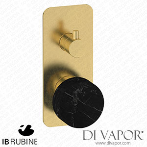 IB Rubinetti EMR310ON_2 Marmo + Marmo L Exposed Parts for Manual Wall Mixer with Two Ways Diverter - Black Marble Spare Parts