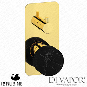 IB Rubinetti EMR310OO_2 Marmo + Marmo L Exposed Parts for Manual Wall Mixer with Two Ways Diverter - Black Marble Spare Parts