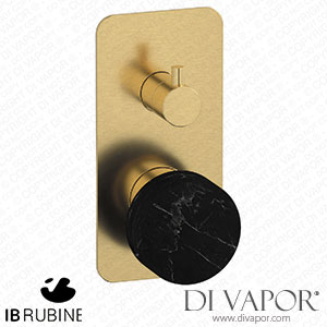 IB Rubinetti EMR310OS_2 Marmo + Marmo L Exposed Parts for Manual Wall Mixer with Two Ways Diverter - Black Marble Spare Parts