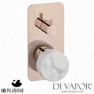 IB Rubinetti EMR310RS_1 Marmo + Marmo L Exposed Parts for Manual Wall Mixer with Two Ways Diverter - White Marble Spare Parts