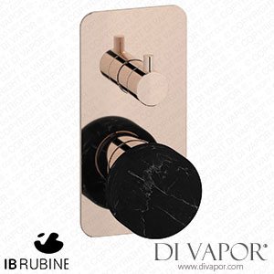IB Rubinetti EMR310RS_2 Marmo + Marmo L Exposed Parts for Manual Wall Mixer with Two Ways Diverter - Black Marble Spare Parts