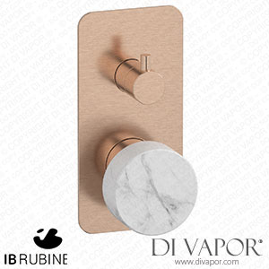 IB Rubinetti EMR310SR_1 Marmo + Marmo L Exposed Parts for Manual Wall Mixer with Two Ways Diverter - White Marble Spare Parts