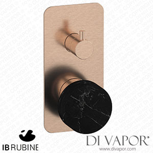 IB Rubinetti EMR310SR_2 Marmo + Marmo L Exposed Parts for Manual Wall Mixer with Two Ways Diverter - Black Marble Spare Parts