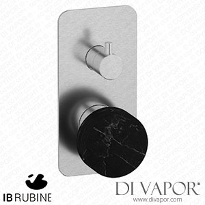 IB Rubinetti EMR310SS_2 Marmo + Marmo L Exposed Parts for Manual Wall Mixer with Two Ways Diverter - Black Marble Spare Parts