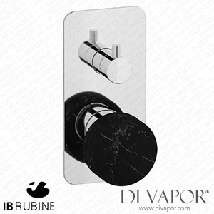 IB Rubinetti EMR312CC_2 Marmo + Marmo L Exposed Parts for Manual Wall Mixer with Three Ways Diverter - Black Marble Spare Parts