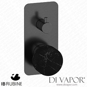 IB Rubinetti EMR312CS_2 Marmo + Marmo L Exposed Parts for Manual Wall Mixer with Three Ways Diverter - Black Marble Spare Parts